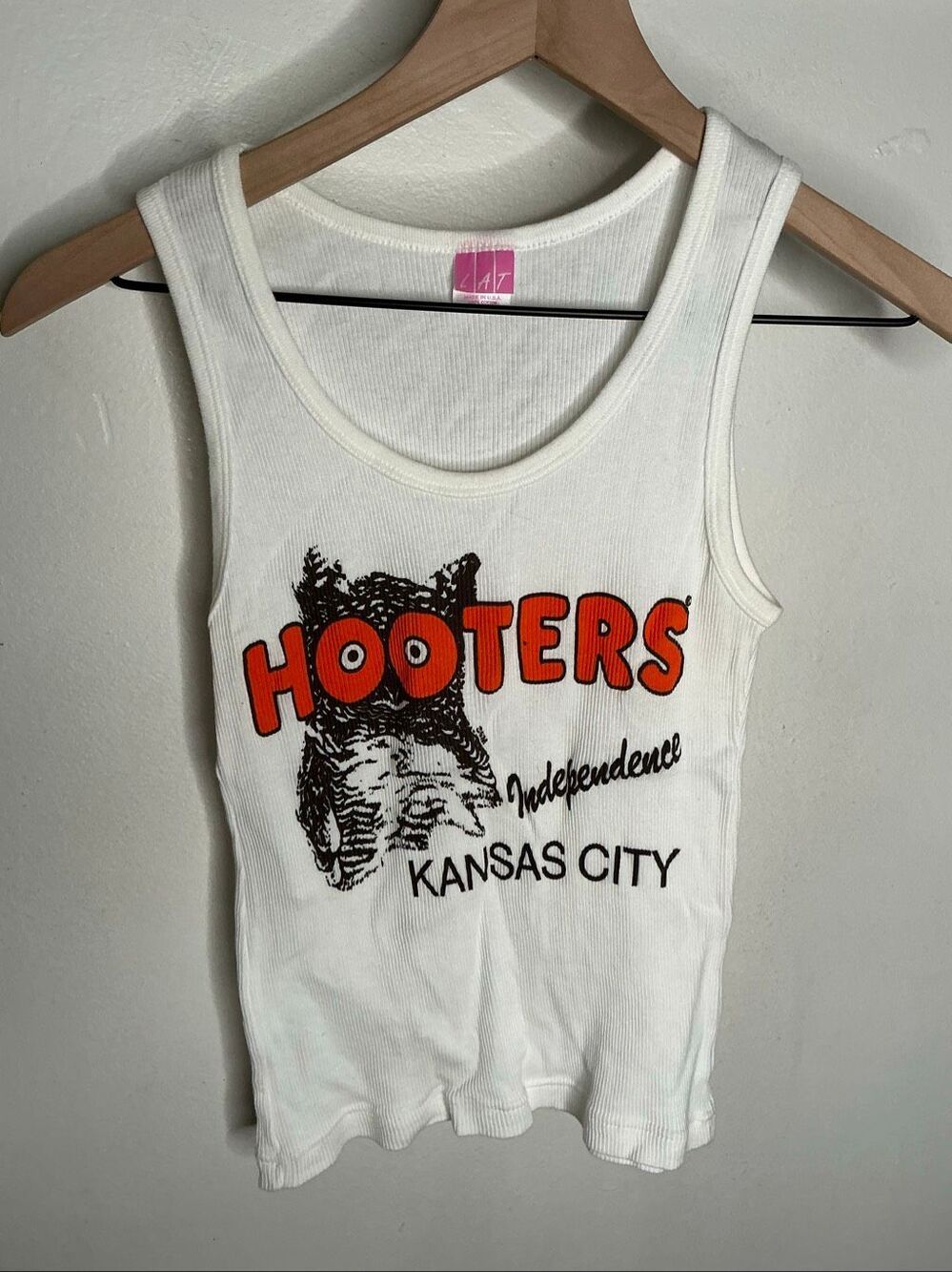 Hooters Y2K Vintage Uniform Tank Top | White in Medium